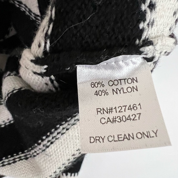 Wildfox Leanne Sweater, Optic Stripe, Night Vanilla, Black/White Striped, L - Picture 11 of 11